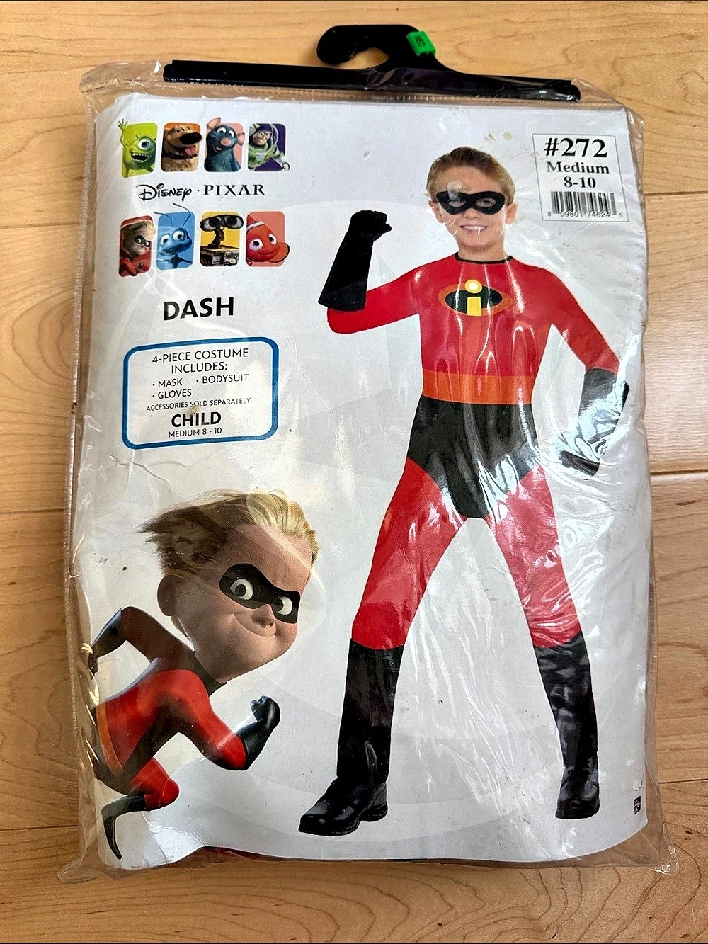 Disney Pixar The Incredibles Dash Costume Superhero Costume Boys Medium (8-10)
